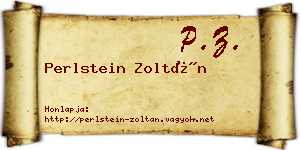 Perlstein Zoltán névjegykártya