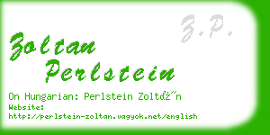 zoltan perlstein business card